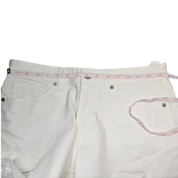 Women's White Denim Shorts - Picture 6 of 6